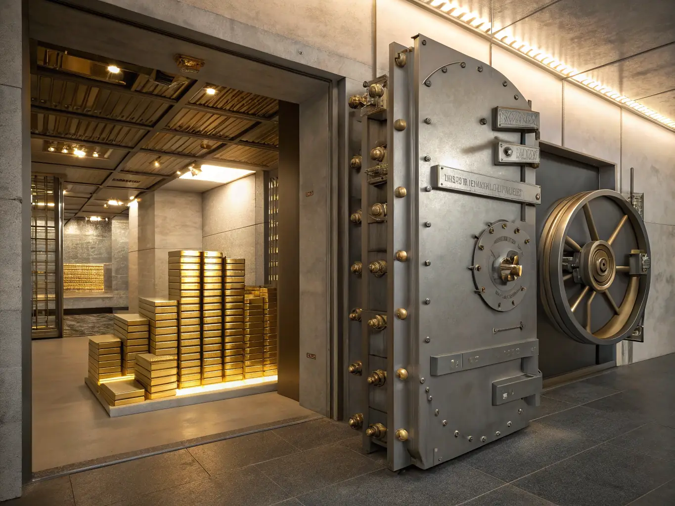 A secure vault filled with assets and capital, symbolizing the preservation and growth of wealth through effective asset management.